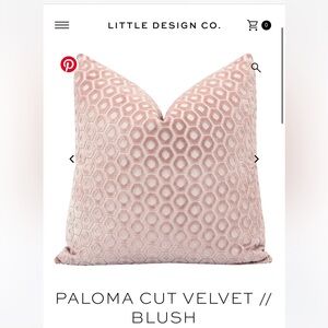 Paloma Cut Velvet Blush Pillow
